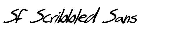 SF Scribbled Sans font preview